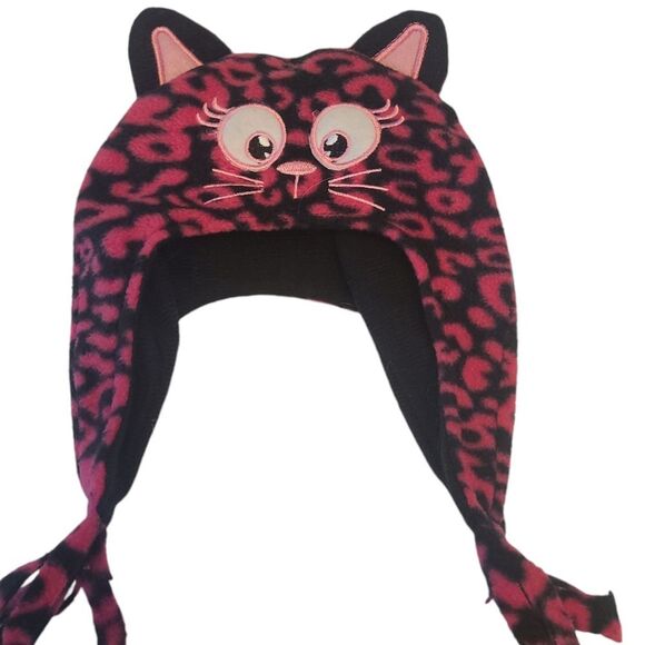 18" Doll Fleece Coat and Kitty Cat Hat Set Pink and Black‎ - Picture 10 of 12